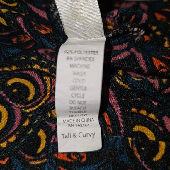 Lularoe Tall‎ & Curvy Owl Print Soft Feel Stretch Pants Lg - Picture 5 of 6